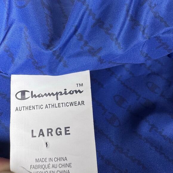 Champion Raincoat Hooded Packable Dog's Jacket Size Large Red Grey Navy NWT - Picture 8 of 8